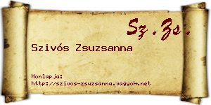 Szivós Zsuzsanna névjegykártya